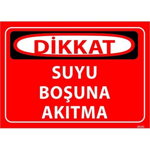 Suyu Boşuna Akıtma Levhası 25x35 cm