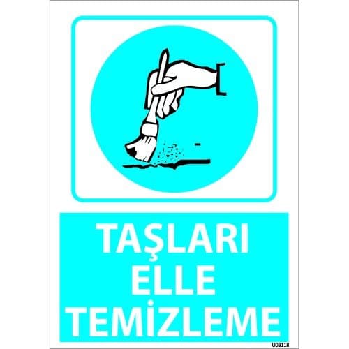 Taşları Elle Temizleme  Levhası 25x35 cm