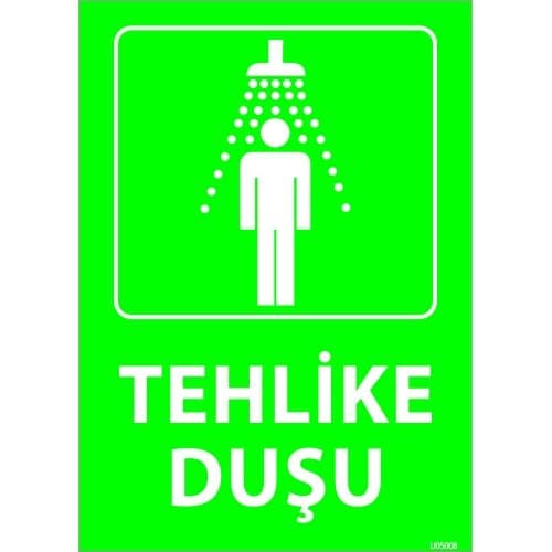 Tehlike Duşu Levhası 25x35 cm