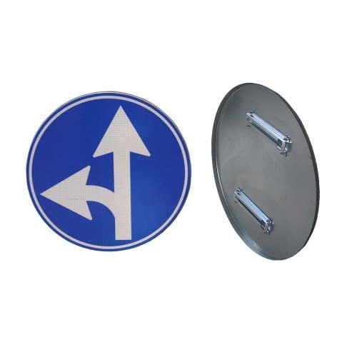 Tek Bükümlü Yuvarlak Trafik Levhası (60 cm) 2 MM TIP4