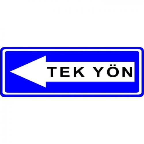 Tek Yönlü Yol Sağa Trafik Levhası Bilgi Tabelası (B-16B)