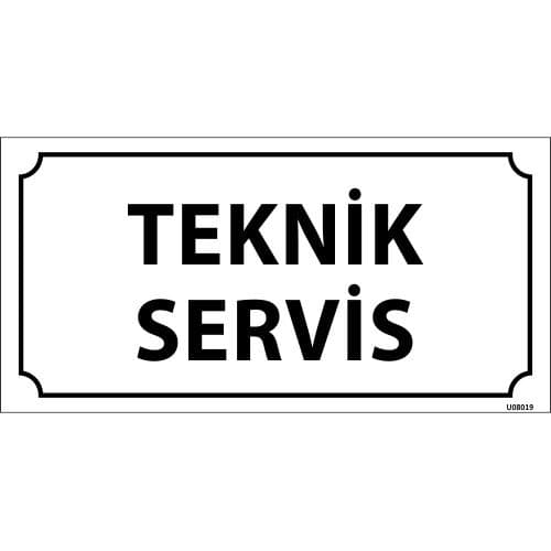 Teknik Servis Levhası 12x24 cm