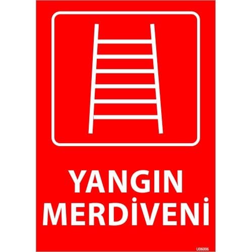 Yangın Merdiveni Levhası 25x35 cm